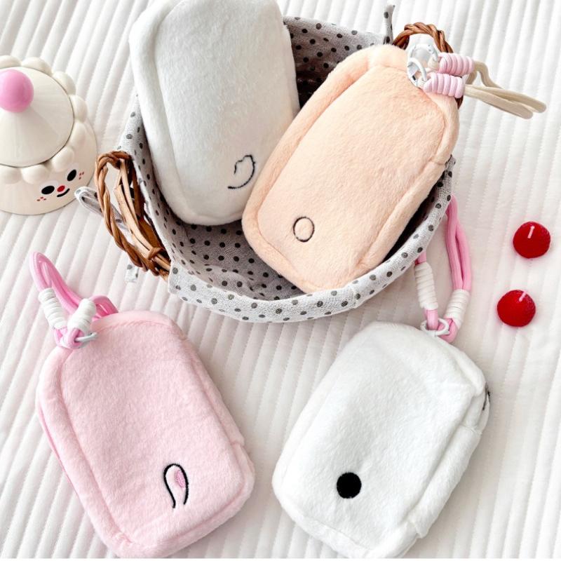 Cartoon Animal Plush Storage Bags for 13cm Cute Doll Display Plastic Protector Case Zipper Cosmetic Bag for Women Traveling Bags