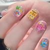 24Pcs Cartoon Sponge Star Cute Flash Nail Patch Nail Enhancement Patch Nail Powder Blusher