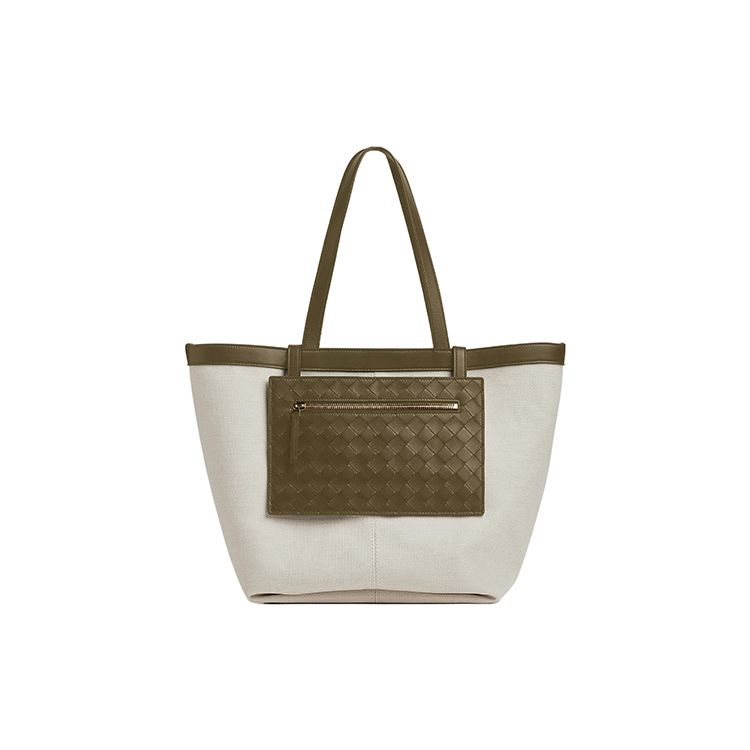 Bottega Veneta Intrecciato Woven Canvas Tote Bag Women tote bags Natural Earth-Brown 754914V3BO19363