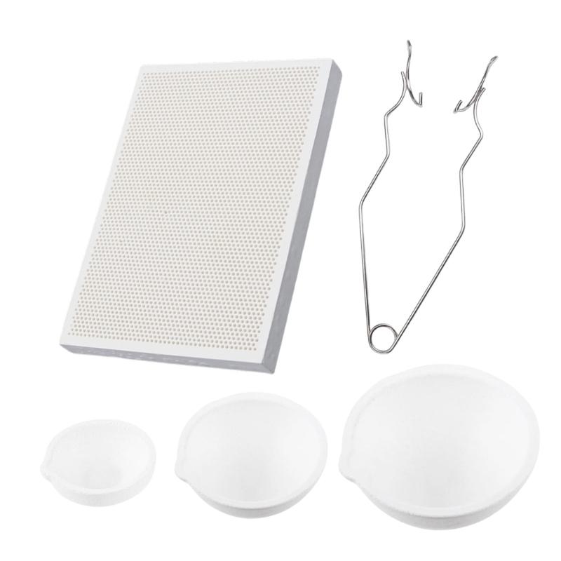 

5Pieces Quartz Crucible Set Quartz Melting Dish Cups Quartz Crucibles Metal Melting Bowl Set Suitable for Metal Melting 1