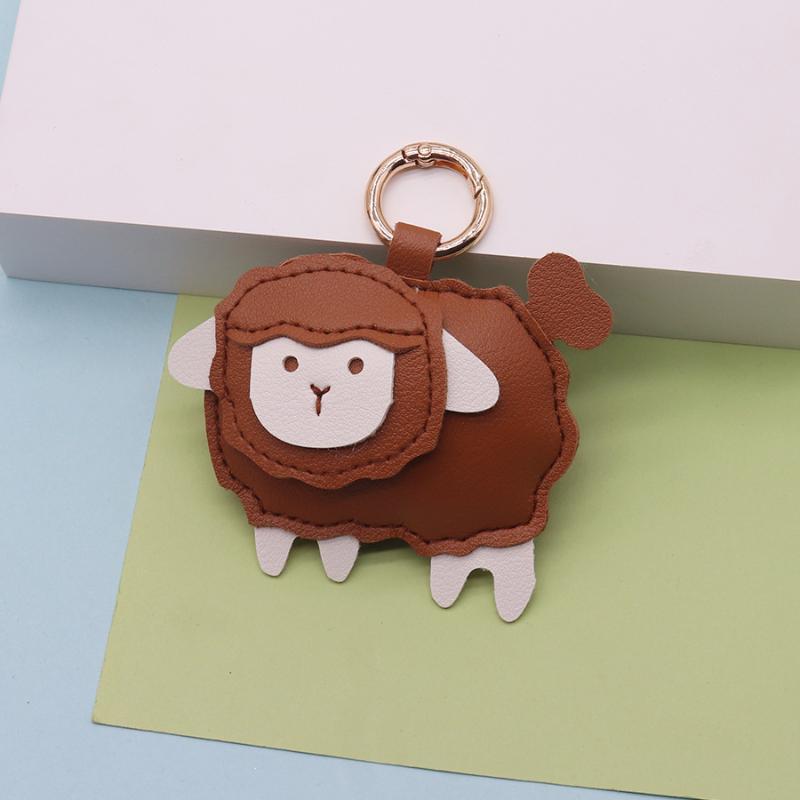 Cute Cartoon White Sheep Keychain Soft Pendant 1Pcs Fashion Key Charm for Women Backpack Daily Accessory