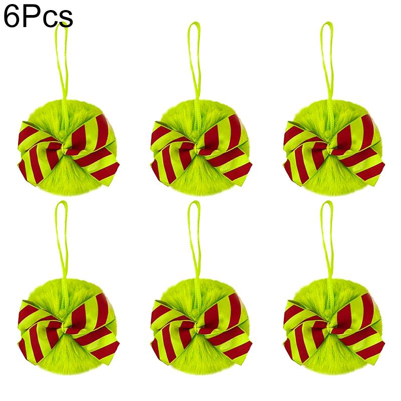 

1 шт./6 шт. Декор для вечеринки с помпонами и бантом, подвесные украшения, подарок, искусственный мех, мягкие подвесные украшения для дома, доступно несколько вариантов 6PCS