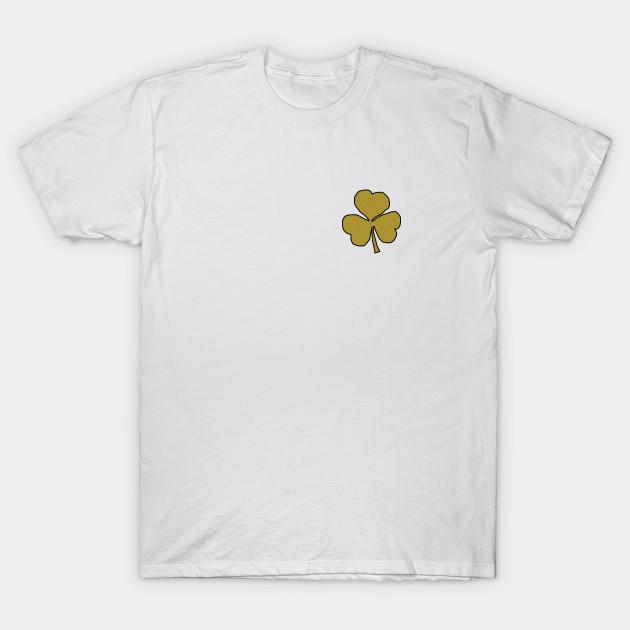Men Black Print T-shirt St Patricks Day Small Gold Shamrock No-Cut Transfer Paper Print Cotton Tshirt XL белый