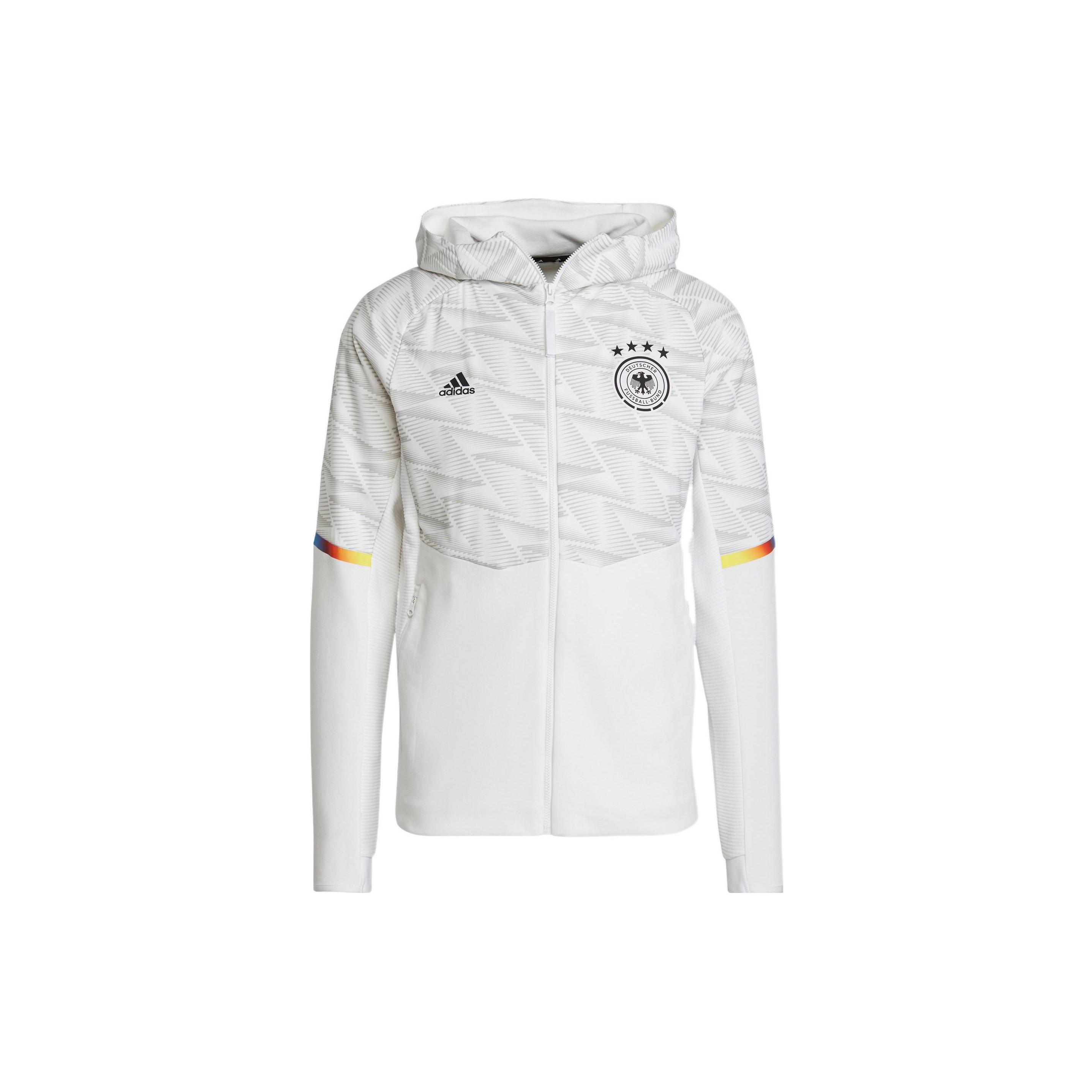 adidas Germany Game Day Full-Zip Travel Hoodie White Men s IC4377 S