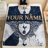 Custom Name,Tottenham Hotspur FC Printed Flannel Blanket, Soft Throw for Bedroom Sofa, Washable, Christmas Present, Great Gift.
