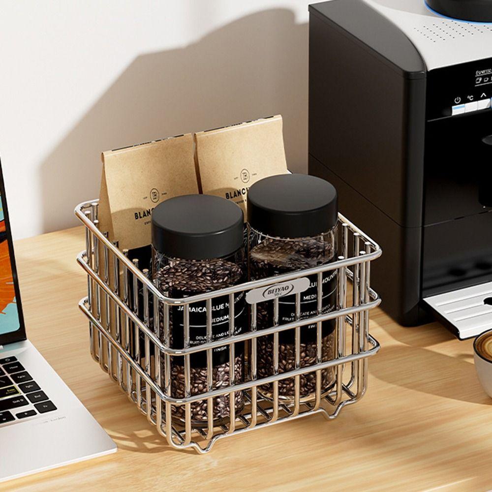 Large Capacity Wall Mounted Basket Space Saving Metal Wire Basket  Countertop