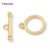 14/18K Gold Plated Brass Round OT Clasp Toggle Clasps For Jewelry Making,Connectors Hooks For DIY Handmade Crafts Accessories