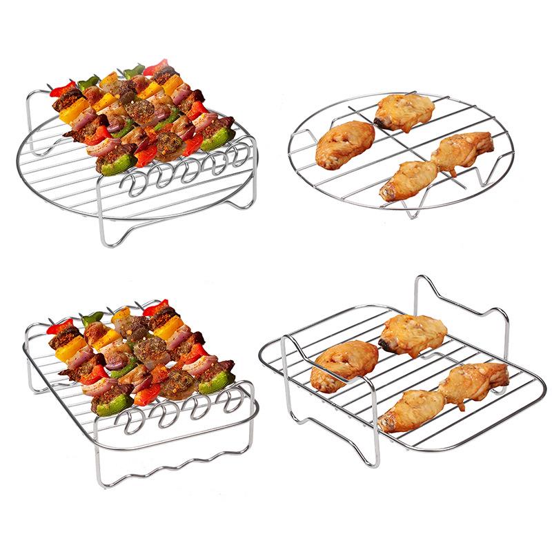 304 Stainless Steel Double-Layer Grill Skewers for Air Fryer