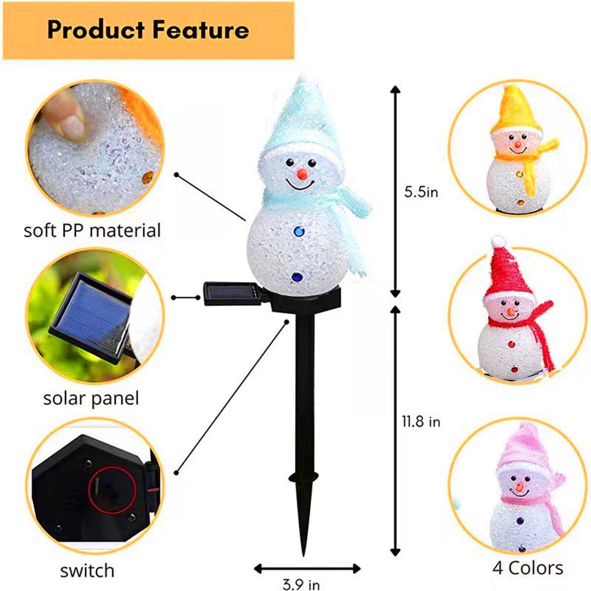 

Солнечный снеговик рисовые огни: Уличные водонепроницаемые рождественские садовые декоративные огни