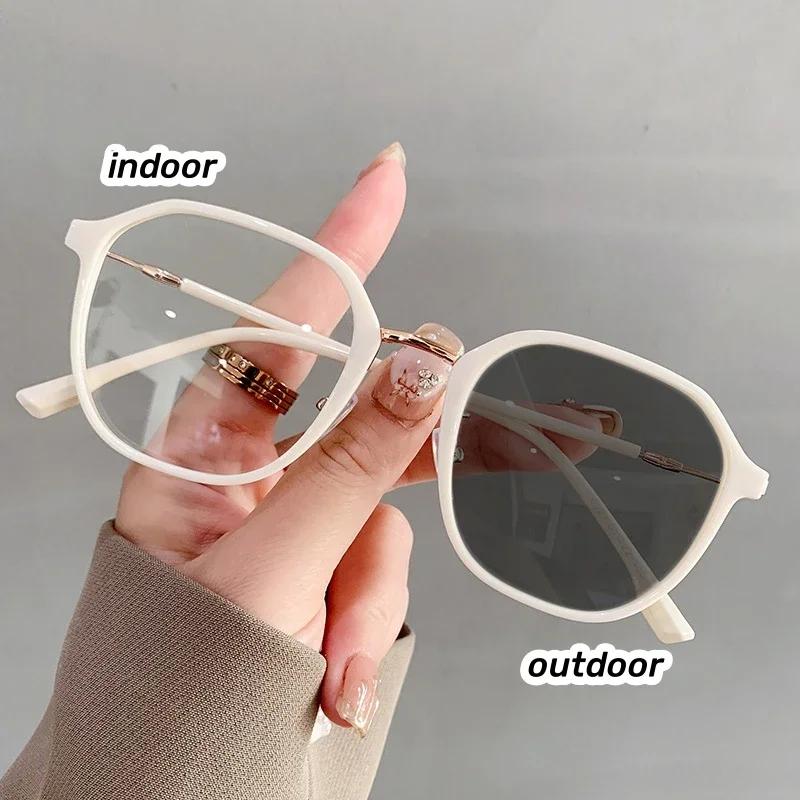 

Роскошные женские фотохромные очки для близорукости, модные модные солнцезащитные очки с защитой от синего света и минусом, уличные солнцезащитные очки, меняющие цвет -4