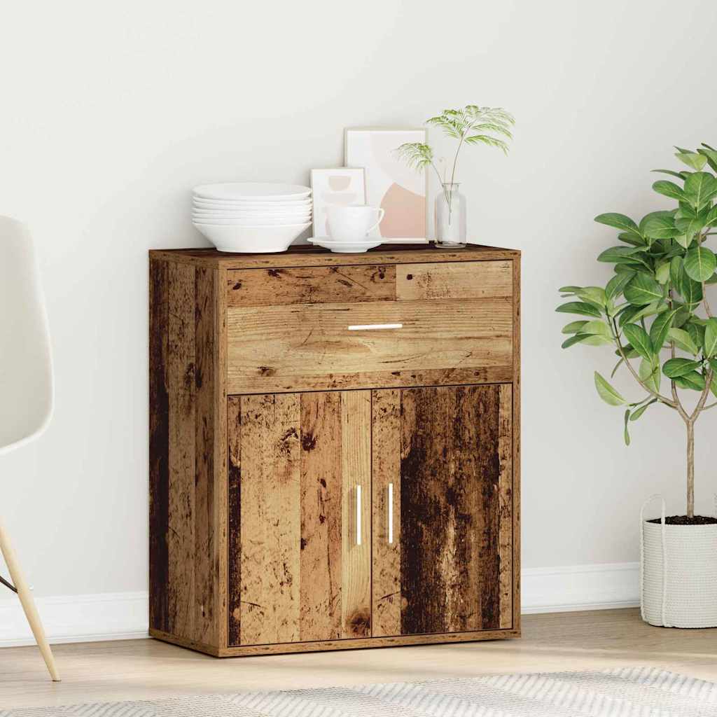 Sideboard with Drawers Reclaimed Wood Look 60 x 31 x 70 cm Engineered Wood