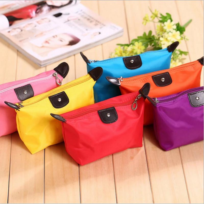 Cosmetic Bag For Women Colorful Waterproof Travel Dumpling Storage Bags Mini Cute Toiletry Makeup Portable Tote Bags Purses