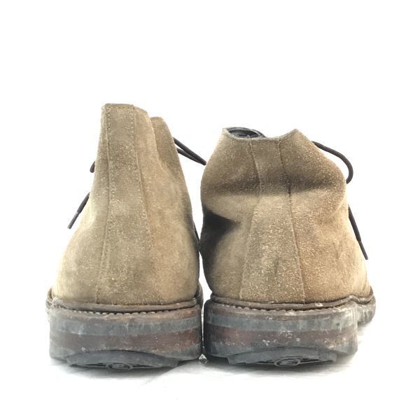 B&Y UNITED ARROWS suede leather chukka boots men 8 26.0 beige Goodyear welt desert(USED)