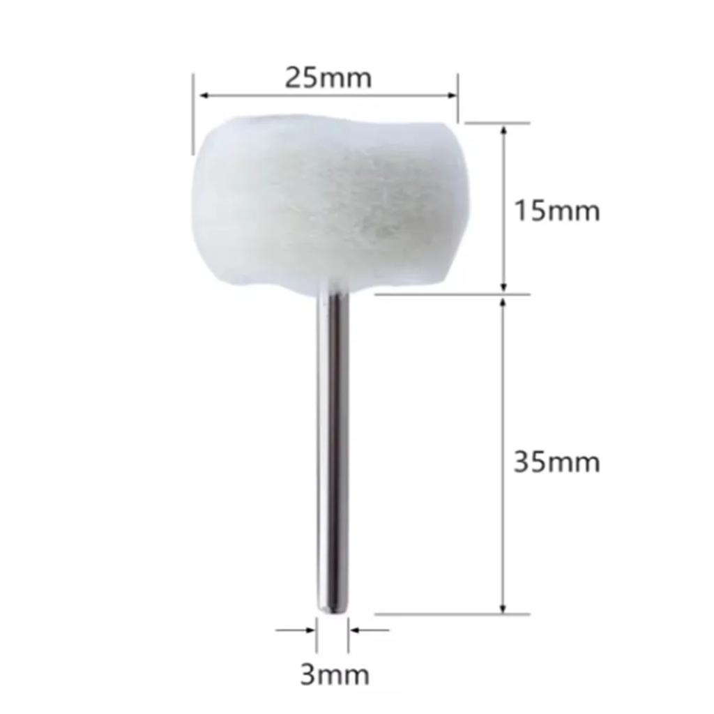 5-50Pcs Mini Wool Polishing Head 3mm Shank Buffing Wheel Drill Rotary Abrasive Brush Hand Grinding Buffing Tools 2025