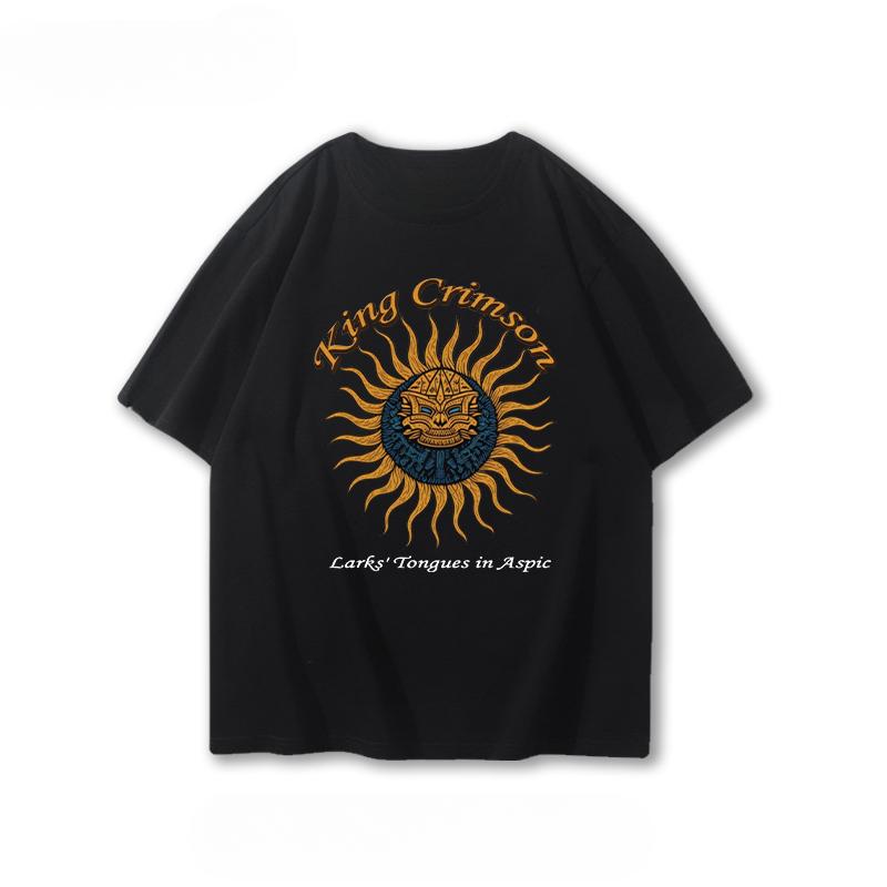 2025 King Crimson Rock Band Fans Should Support Unisex's And Women's Summer Cotton Loose Casual Half-sleeved Stylish Family T-shirt