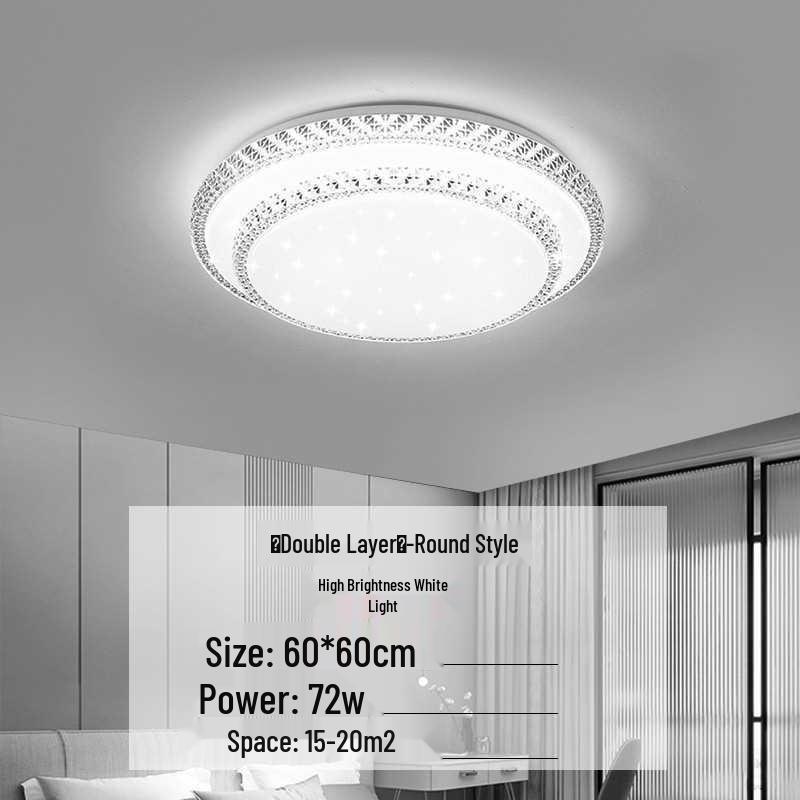 Modern Luxury Faux Crystal Chandelier: Round Ceiling Lamp for Living Room or Bedroom