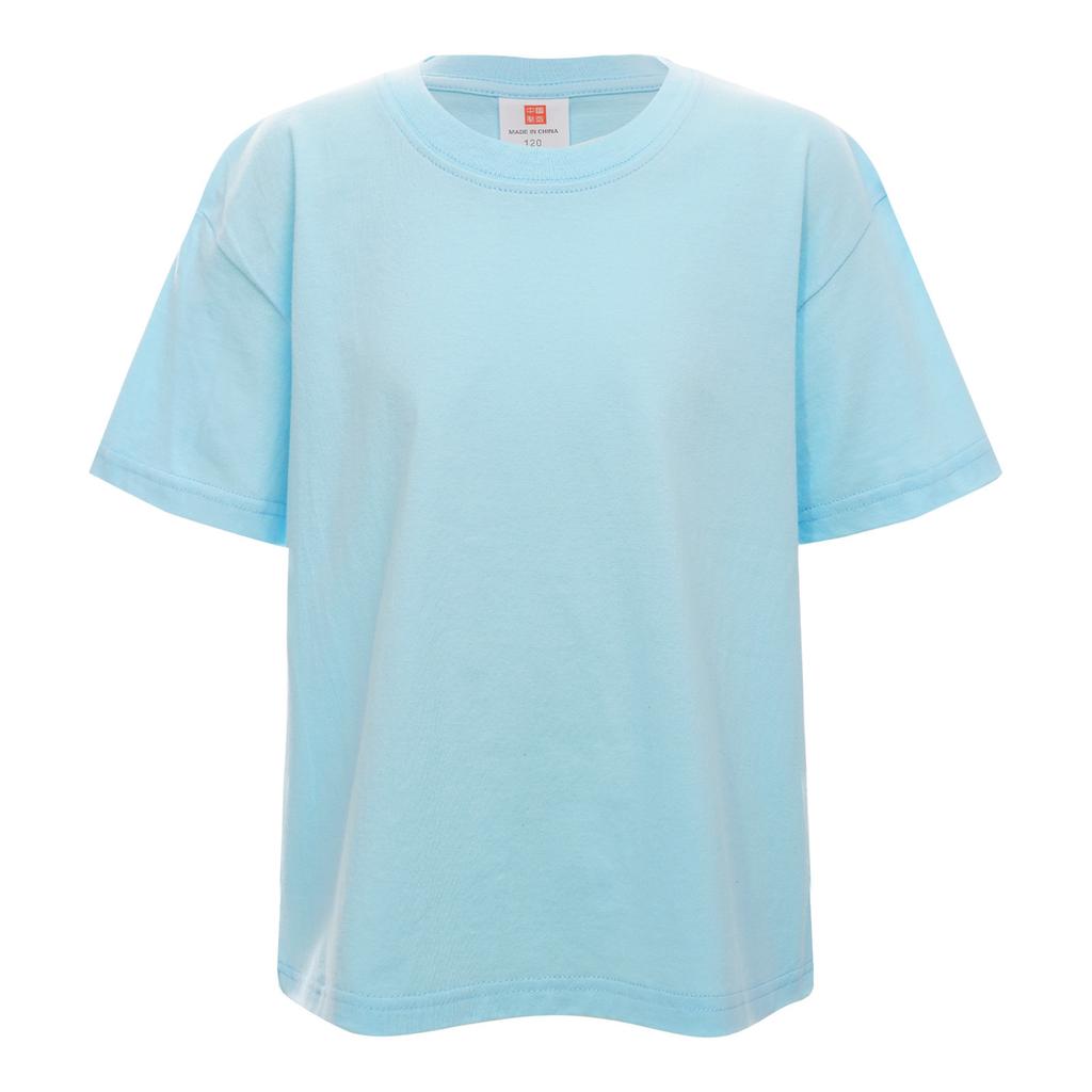 T-shirt Casual Unisex in Cotone a Manica Corta, Ampia, Traspirante, Girocollo, per Bambini e Bambine