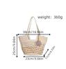 New Summer Straw Woven Bag for Women Fashion All-match Casual Shoulder Bag Forest Style Handmade Bag Large Capacity Beach Bag