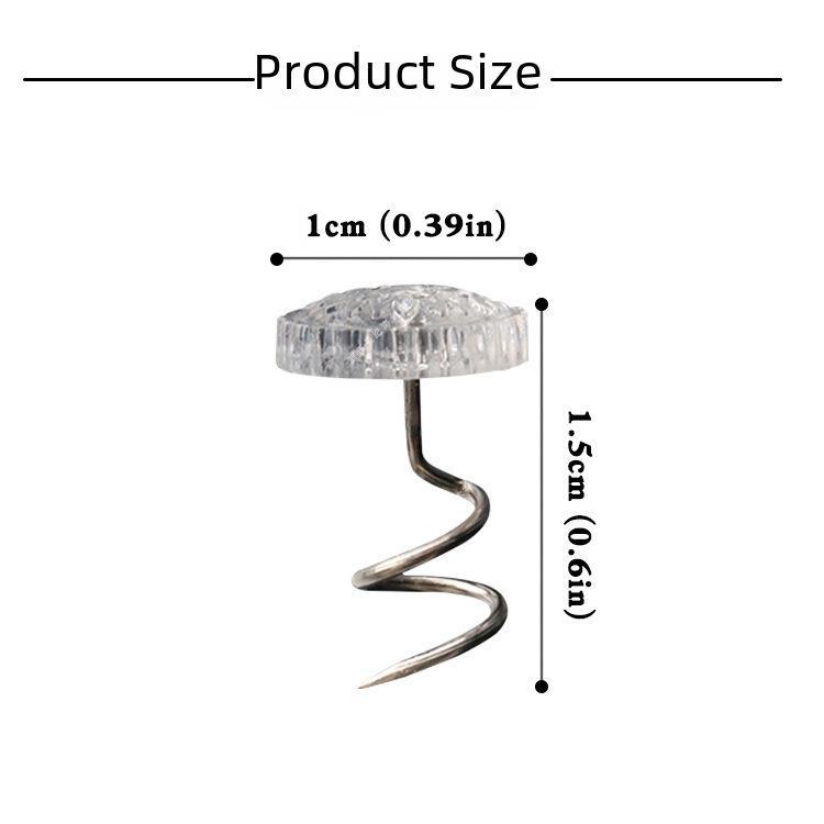 Transparent Spiral Nail Armrest Sofa Cover Fixer