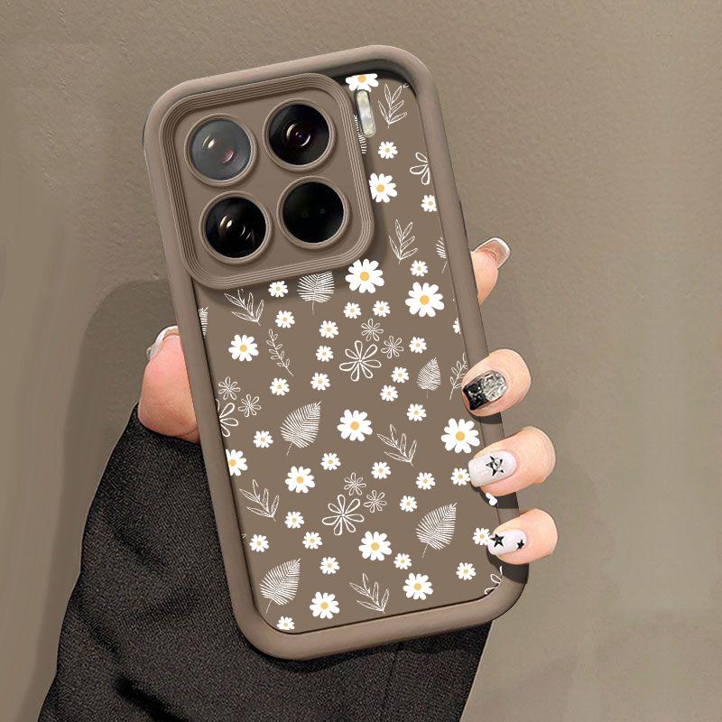 Flower Leaves Plant Pattern Case For Xiaomi Redmi 15C 15 14C 13C 12C A5 Note 12 13 14 Pro Plus 5G 4G 10 11 11S Shockproof Cover