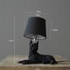 Creative Animals LED Table Light Bedroom Bedside Lamp Living Room Resin Dogs Table Lamps Abajur Para Home Deco Lighting Fixtures