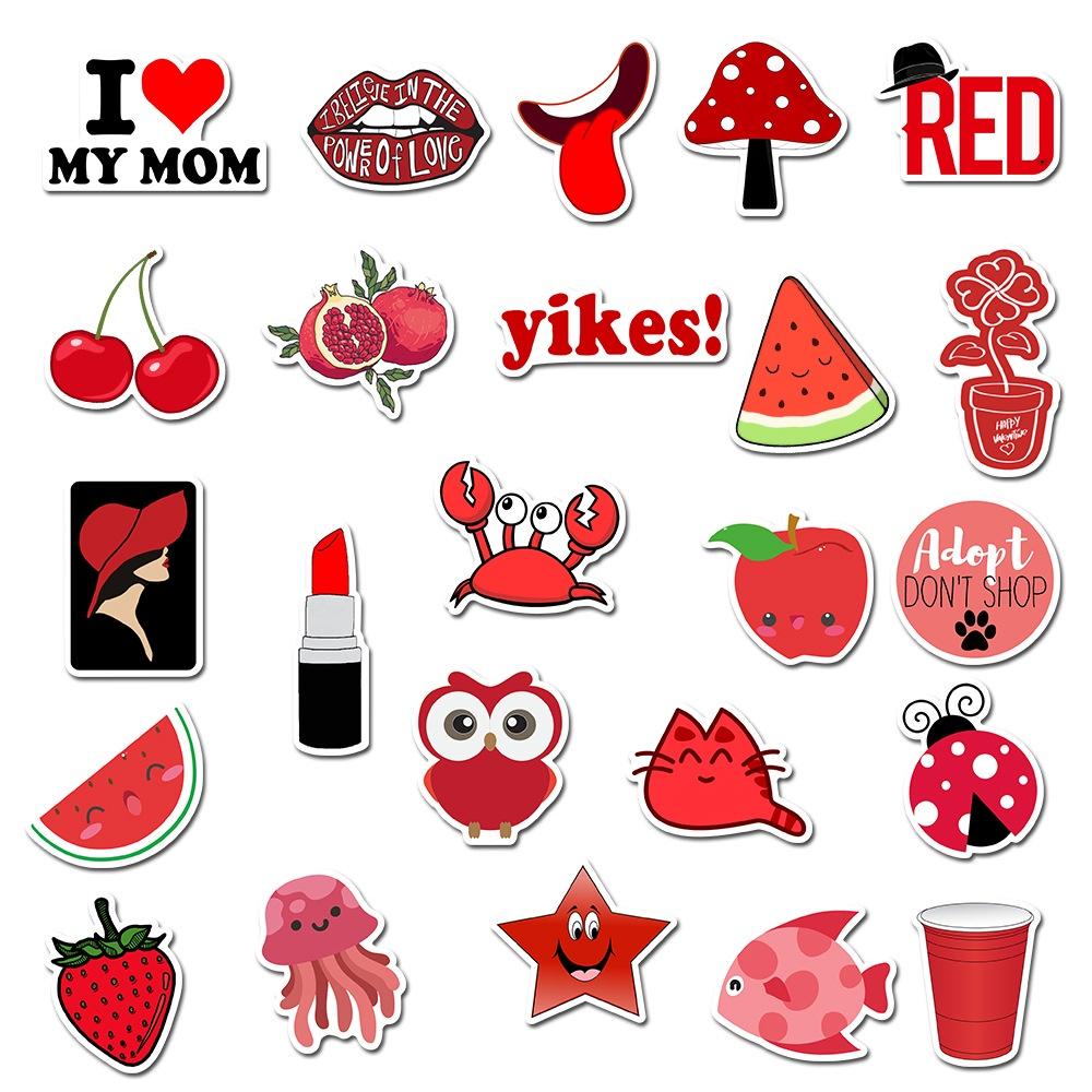 Cute And Colorful Waterproof Stickers For Luggage Water Bottles Computers And Cars Set Of 50 Jxz-tz