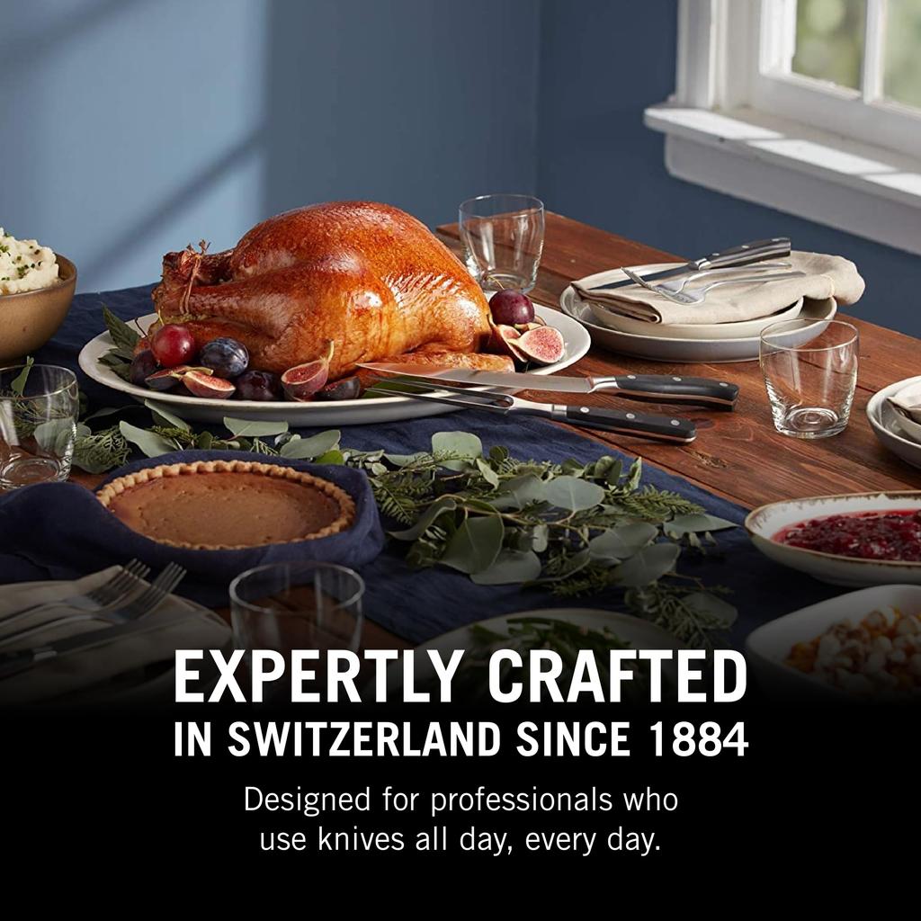 VICTORINOX Carving Fork, 15cm, Wood, Grand Maître, Forged, Professional Grade, for Meat, 7.7230.15G