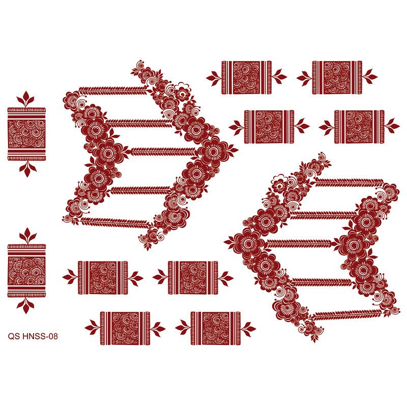 Disposable Sweat-Proof Henna Tattoo Stickers: Long-Lasting, Realistic, Temporary Designs