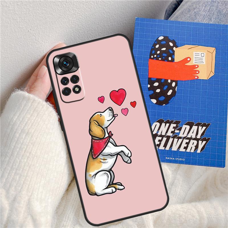 Cartoon Beagle Dog Funda For Xiaomi Redmi 14C 10C 12C 13C Redmi Note 13 Pro 9 10 11 12 10S 11S 12S 14 Pro Case