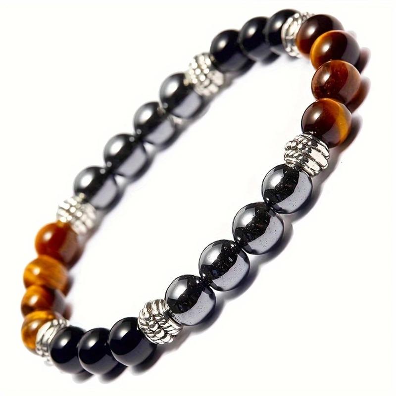 Natural Stone Tiger Eye Beads Bracelet Handmade Casual Jewelry for Men Women Fashion Adjustable Bracelet Hommes Bijoux Gift Tiger s Eye