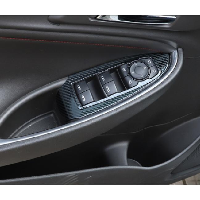 For Chevrolet Malibu 2016- Window Switch Panel Cover Set Carbon Fiber Look