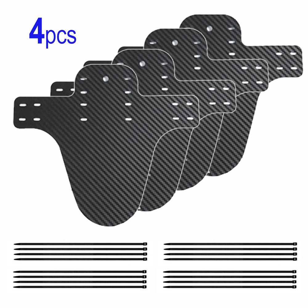 1~10pcs Bicycle Fender Mountain Carbon Pattern Bike Mud Guard For Front Rear Wheel Mudguard Ultralight Cycling MTB Fender