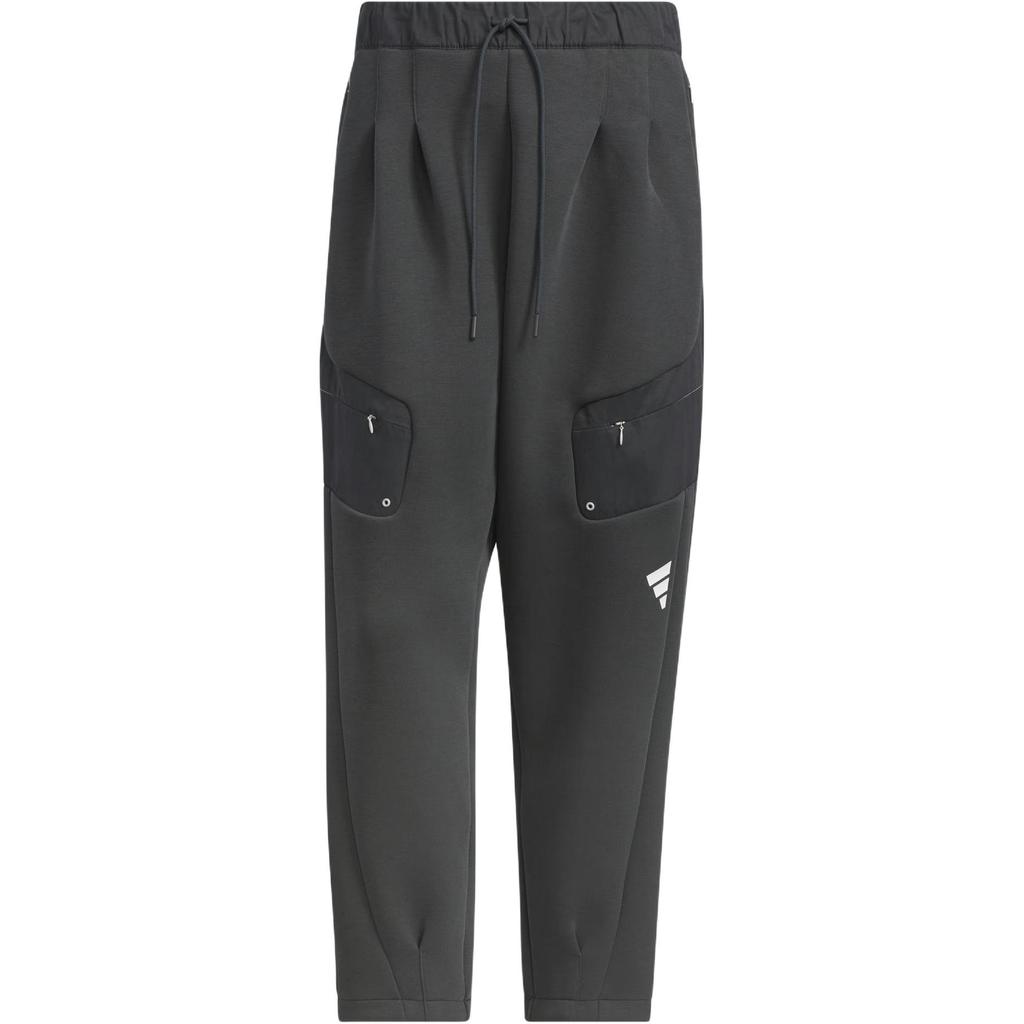 Adidas FW24 FUSTL P KN PT3 Solid Color Fashion Lace-Up Sports Comfortable Casual Pants Men Bottoms Carbon-Black JM6179