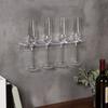 2Pcs Clear Acrylic Wine Glass Holder Wall Mounted Stemware Hangings Rack Glassware Holder Rack Wine Glass Rack Gifts