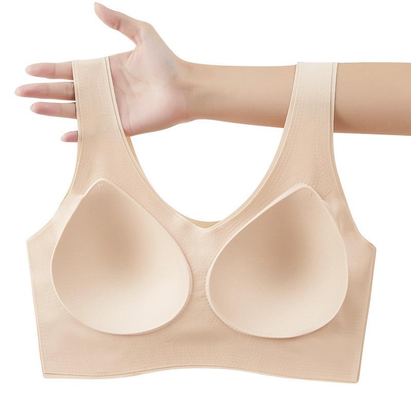 Women s Seamless Sports Bra - Back Support & Minimizing Effect L (105-130 cm)