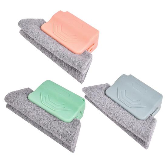 

3Pcs Crevice Brush with Soft Cleaning Cloth Ergonomic Non-Slip Handle Reusable Washable Design Window Grooves Narrow Gaps Dust Dirt Remover 1 Set