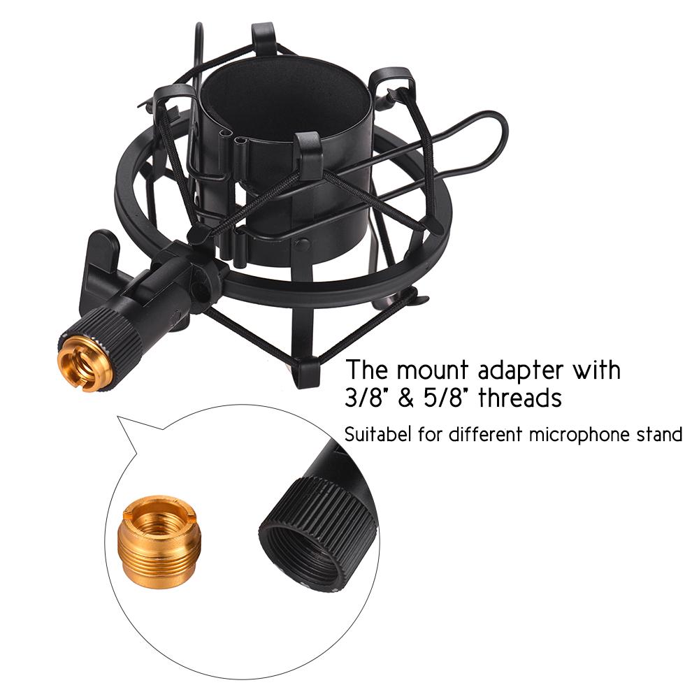 Metal Univerdal Condenser Microphone Mic Shock Mount Holder Bracket Anti Vibration for On Line Broadcasting Studio