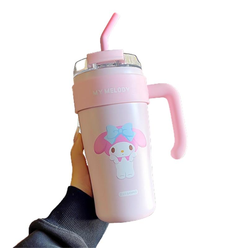 Chu He Brand Stainless Steel Straw Cup High-quality Insulated Cup For Office And Home Cartoon Design Melody