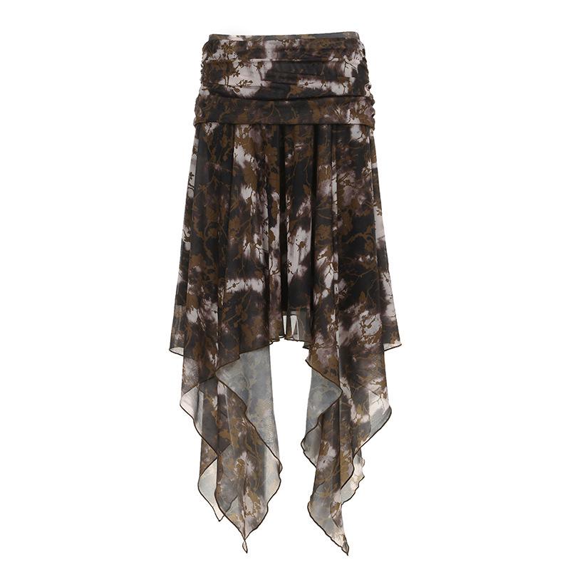 Urban Chic Plaid Patchwork Lace Pleated Mini Skirt