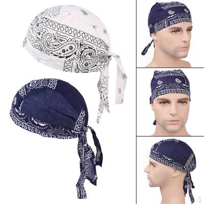 2 pezzi pirata testa sciarpa cappello chemio perdita di capelli cancro dormire ciclismo equitazione cappelli musulmano turbante