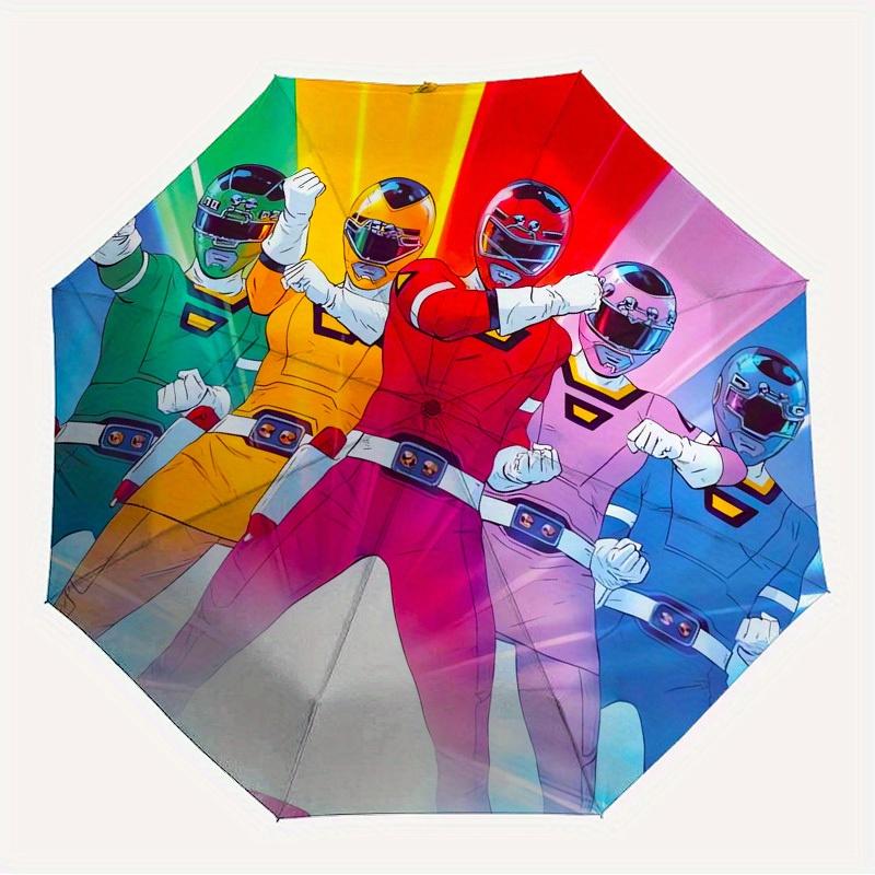 1pc Power Rangers Themed High-quality Umbrella,Automatic Opening and Closing Umbrella,Multi-functional Umbrella G0811386