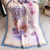 Luxury Satin Silk Scarf For Women New Print Shawls And Wraps Neckerchief Large Hijab Beach Stoles Headscarves Echarpe Bandana