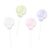 Single Bow Candle Beautiful Cake Decoration Plug-in Pink and White Cartoon Lollipop Birthday Candle