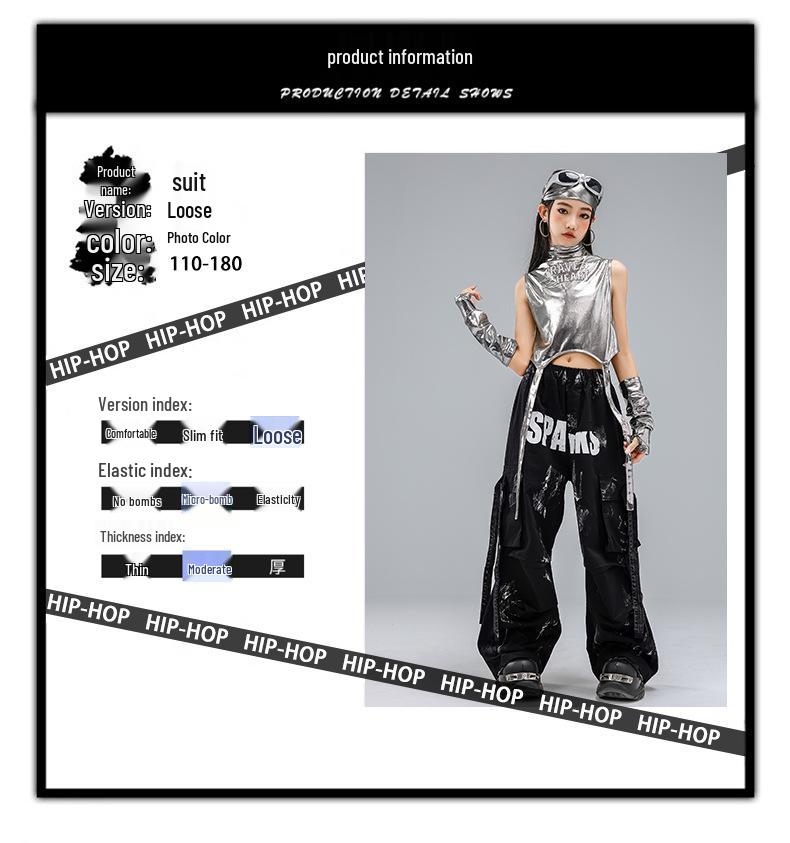 Children's Trendy Street Dance Hip-Hop Set - Jazz Dance Costume for Boys and Girls Fashion Show Wear