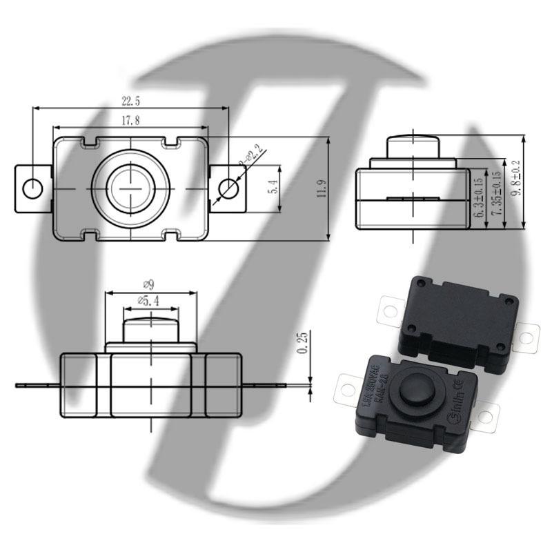 12x12 LED Flashlight Desk Lamp with Self-Locking Power Switch