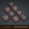 Ebony Wood Carved Non-Slip Tea Coaster Set - Retro Anti-Scald Pad for Tea Ceremony