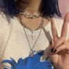 FNQUFUJ Layered Grunge Aesthetic Jewelry  Punk Chain Necklace for Women Men Lock Cross Pendant  Choker  Chains Goth Accessory