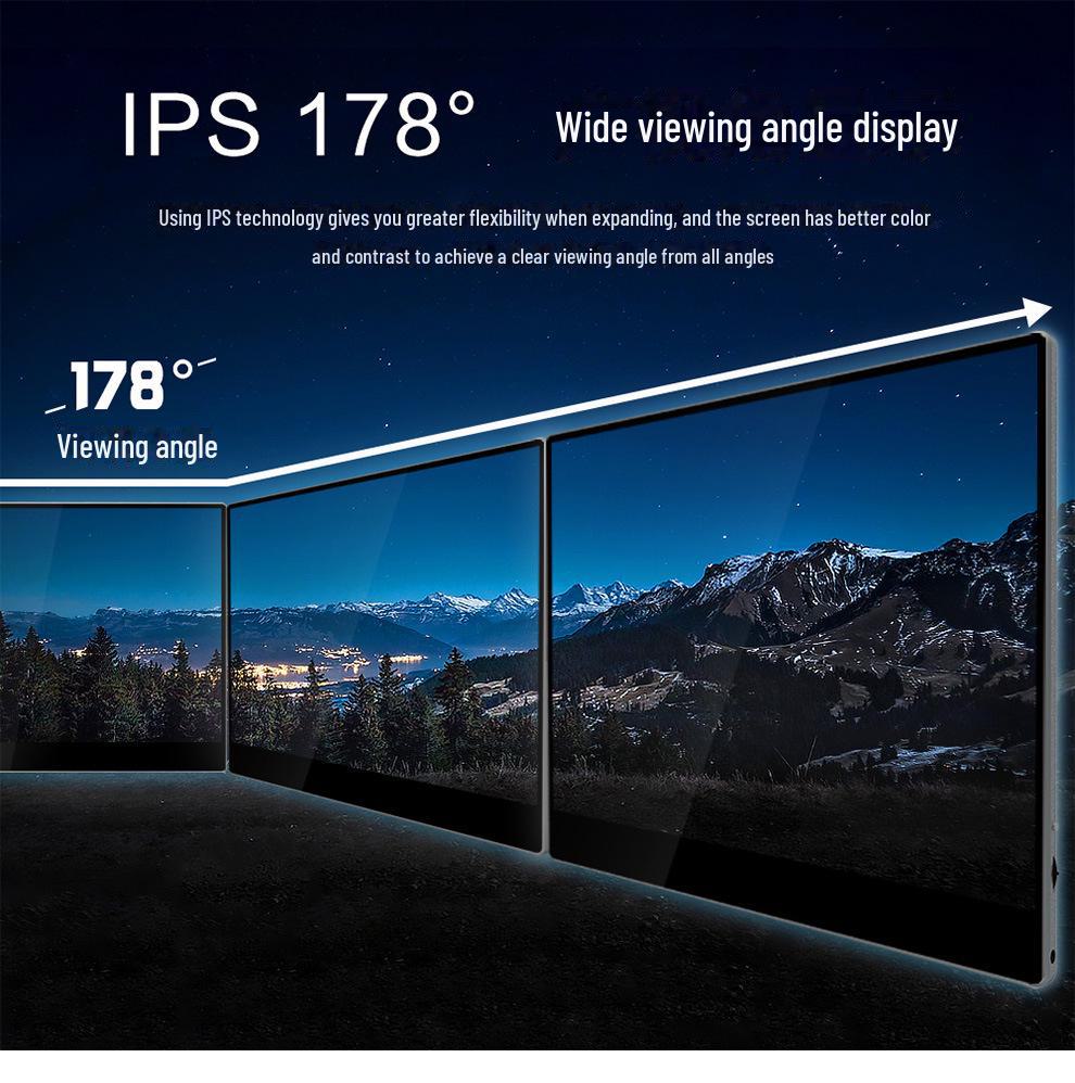 15.6" 4K Touch Portable Gaming Monitor with Built-in Battery for PS4 and Switch