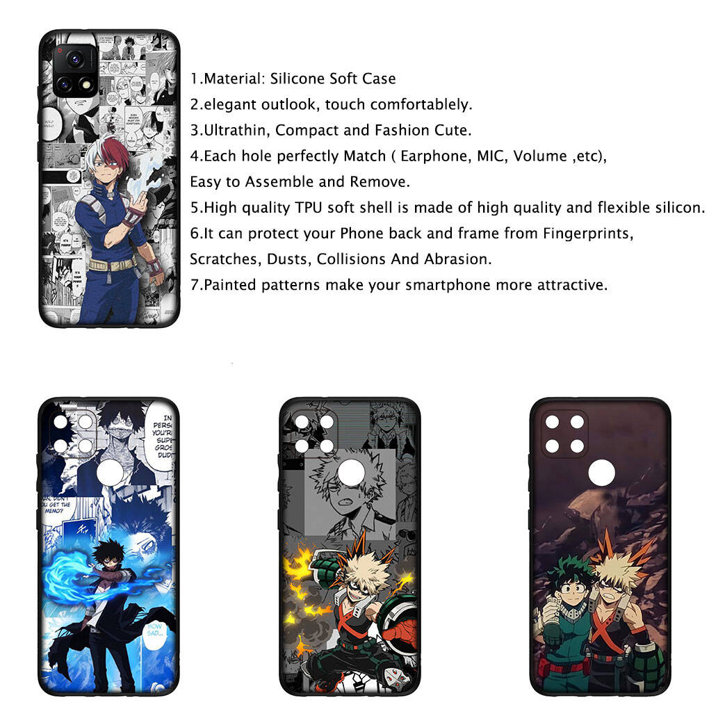 For Motorola Moto Edge 70 60 50 G54 G86 Samsung Galaxy S25 iPhone 17 16 15 Xiaomi Redmi Note 14 13 Pro Max Phone Case Comics My Hero Academia Cover