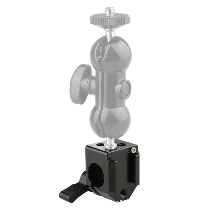 15mm Single Rod Clamp Adapter With 1/4inch-20 Threaded Hole For Camera Cage Shoulder Mount 15mm Rail Rod Support